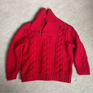 Old Navy Red Cowl Neck Cable Knitt Sweater for Toddlers
